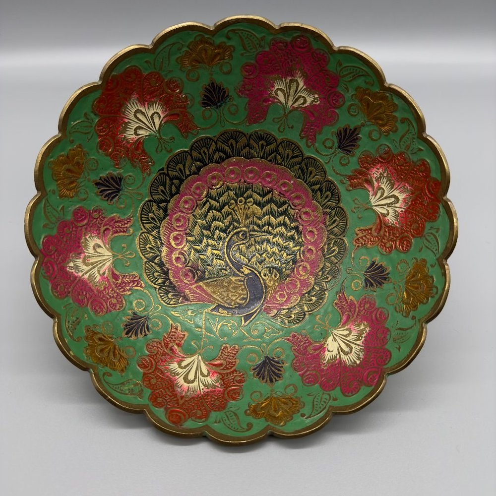 Vintage solid brass trinket dish/bowl